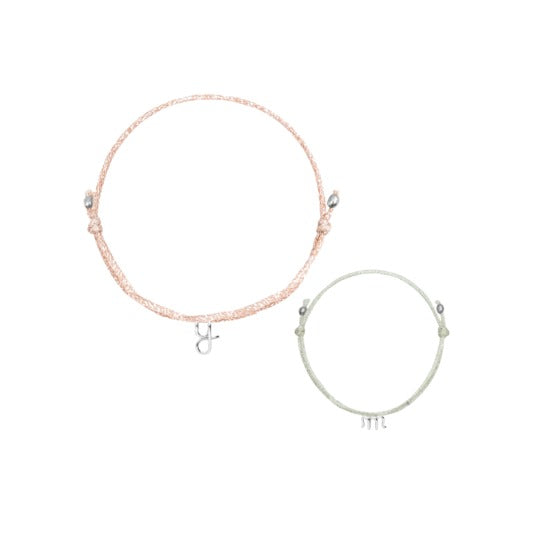 
                      
                        Bracelet cordon initiale pack adulte + enfant
                      
                    