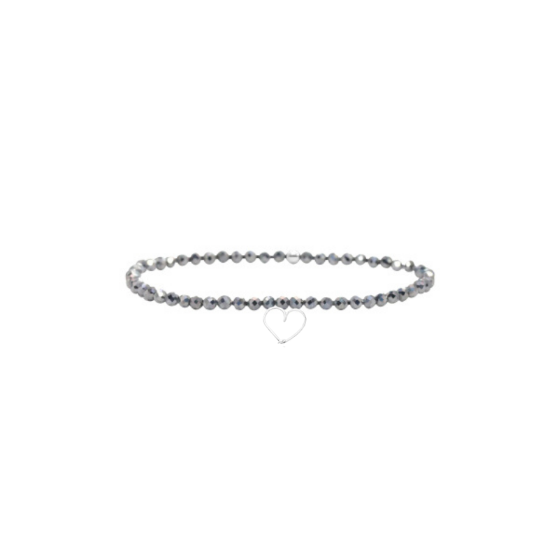 
                      
                        Bracelet élastique pierres, cœur
                      
                    