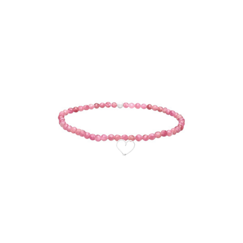 
                      
                        Bracelet élastique pierres, cœur
                      
                    