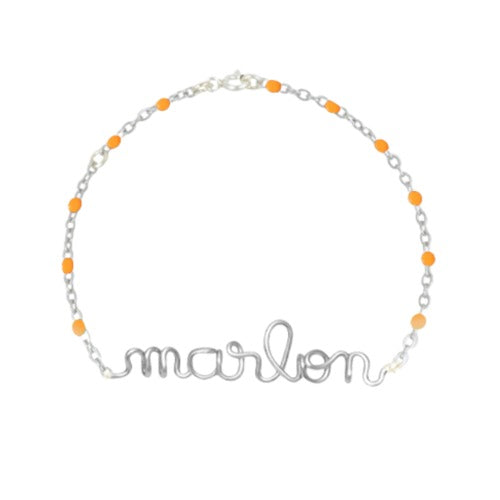 
                      
                        Women's personalized message chain bracelet
                      
                    