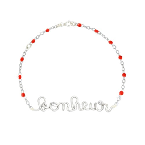 
                      
                        Women's personalized message chain bracelet
                      
                    