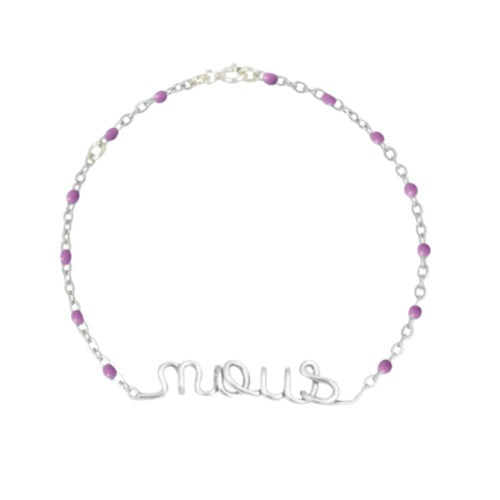 
                      
                        Women's personalized message chain bracelet
                      
                    