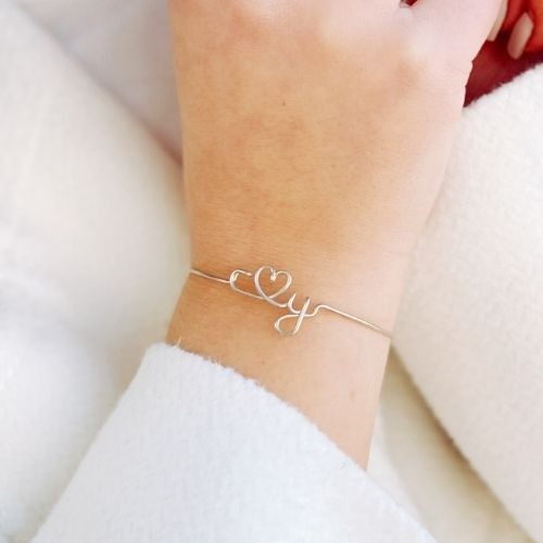 
                      
                        Personalized message bracelet "heart initials" by Steph.D
                      
                    