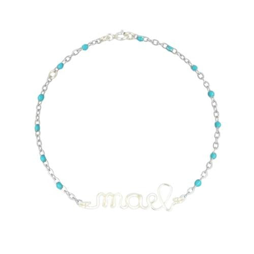 
                      
                        Women's personalized message chain bracelet
                      
                    