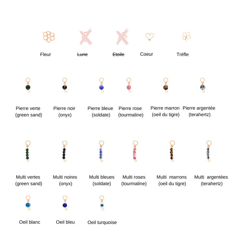 
                      
                        Multi joncs x3 à personnaliser avec charms
                      
                    