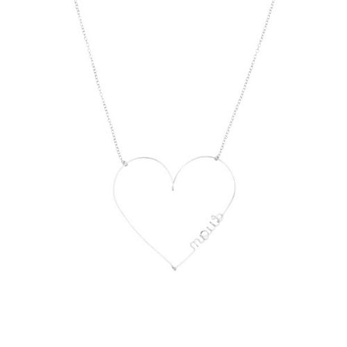 Alexia personalized message heart necklace